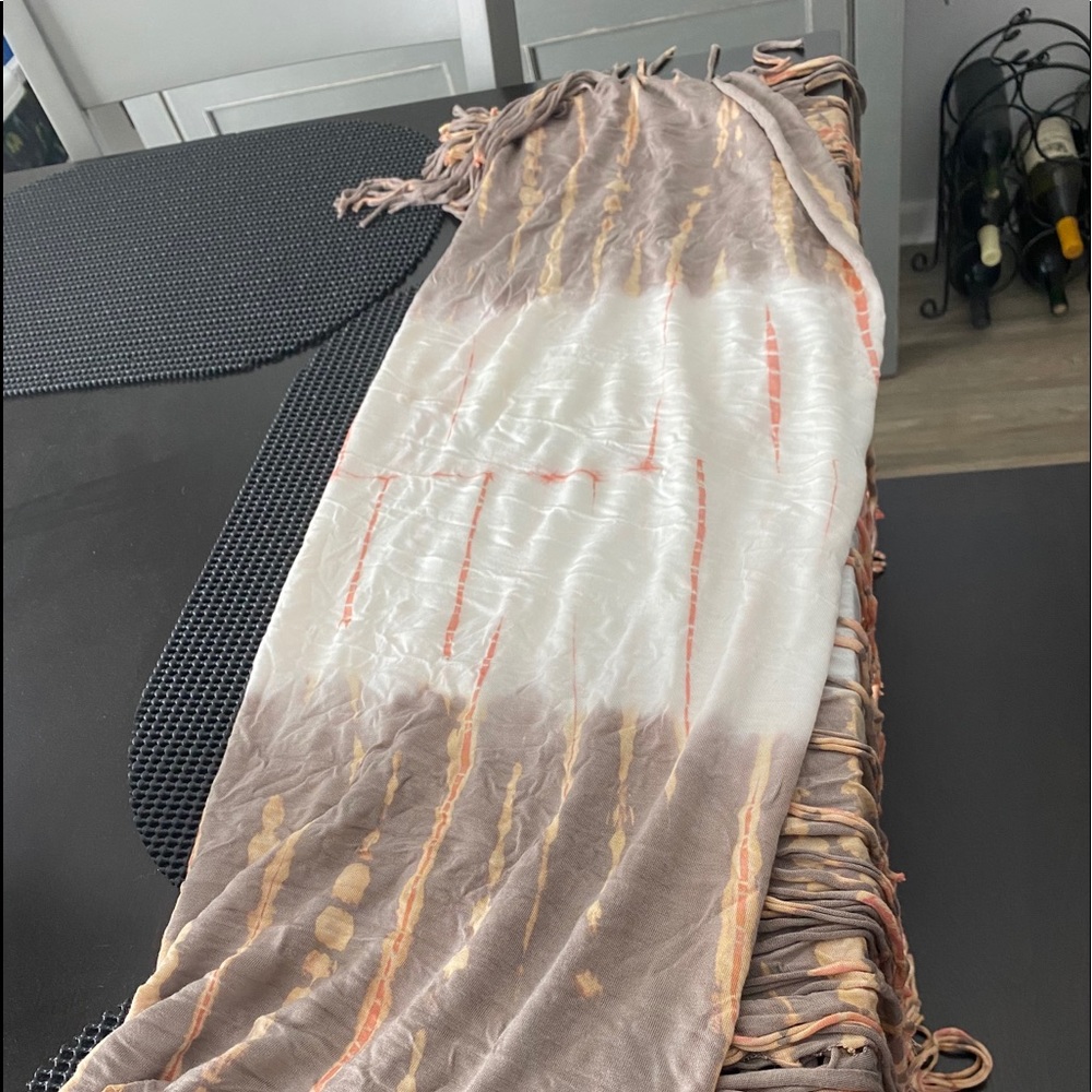 Cotton rayon fringe scarf /Shawl